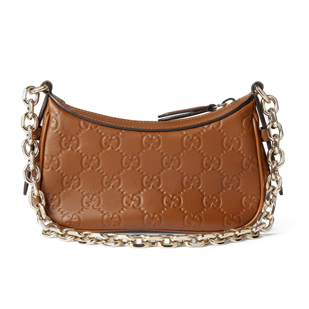 Gucci GG Emblem Mini Shoulder Bag – Brown