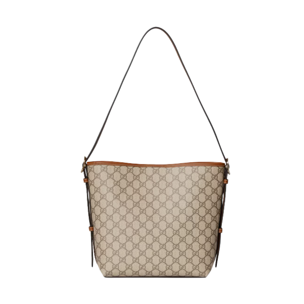 Gucci GG Emblem Small Shoulder Bag – Beige/Brown