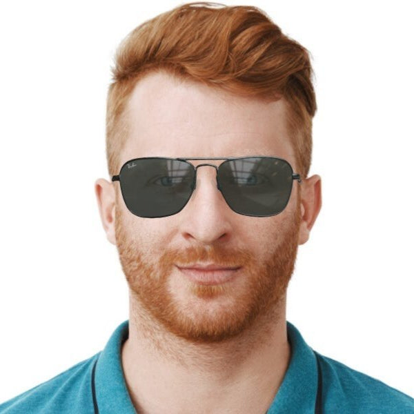 Ray Ban Caravan RB3136 004/51 Square Black Frame Sunglasses