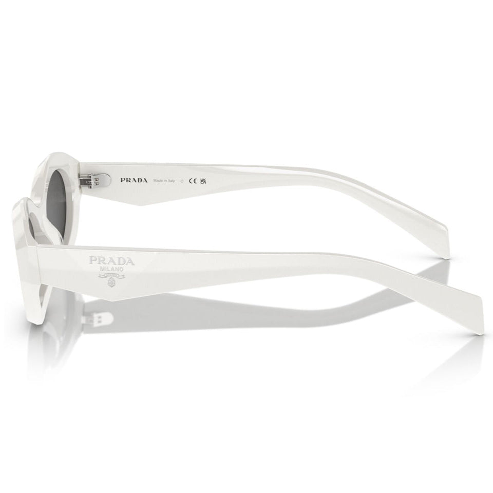 Prada PR26Z 17K-08Z White Oval Sunglasses
