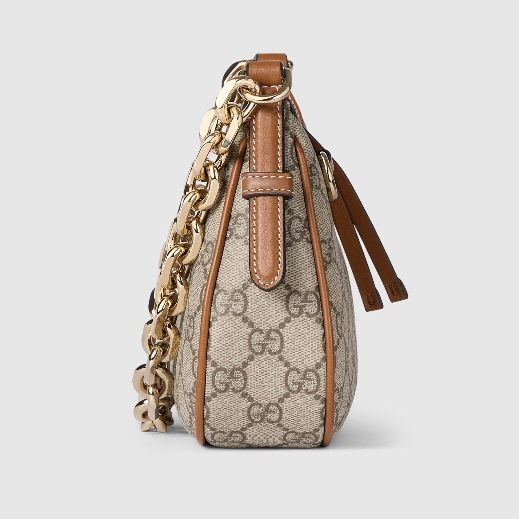 Gucci GG Emblem Shoulder Bag – Beige/Brown