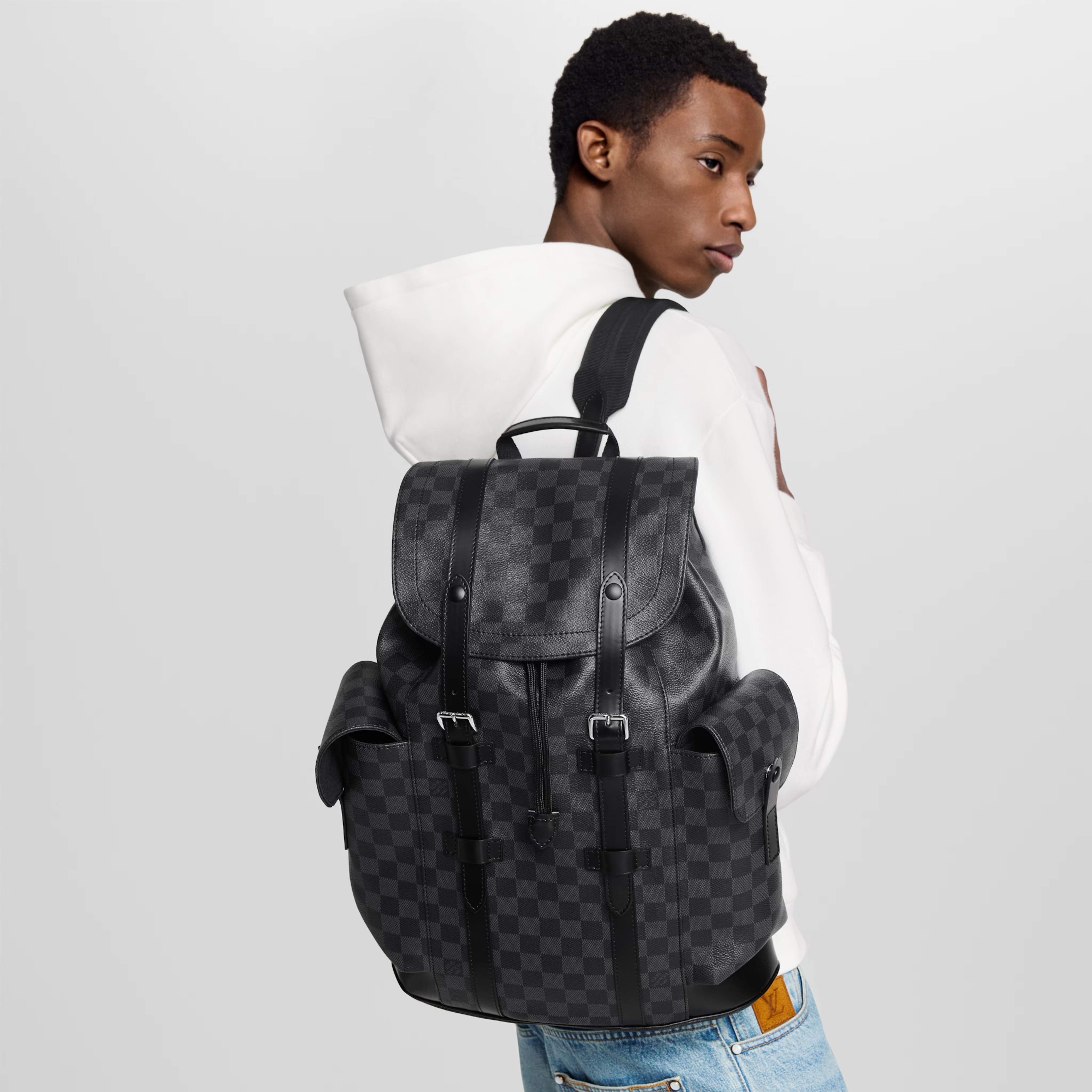 Louis Vuitton Damier Graphite Canvas Christopher MM Backpack – Black