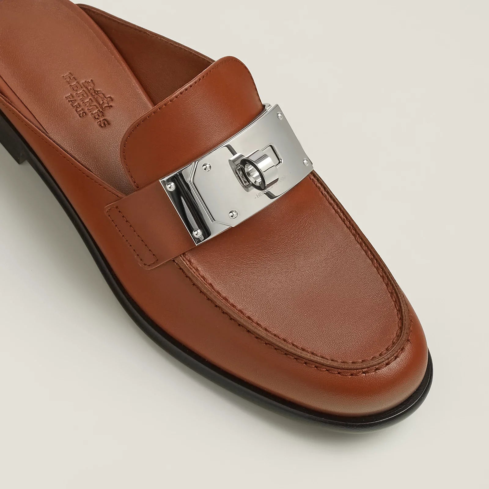 Hermes Lota Mules - Brown