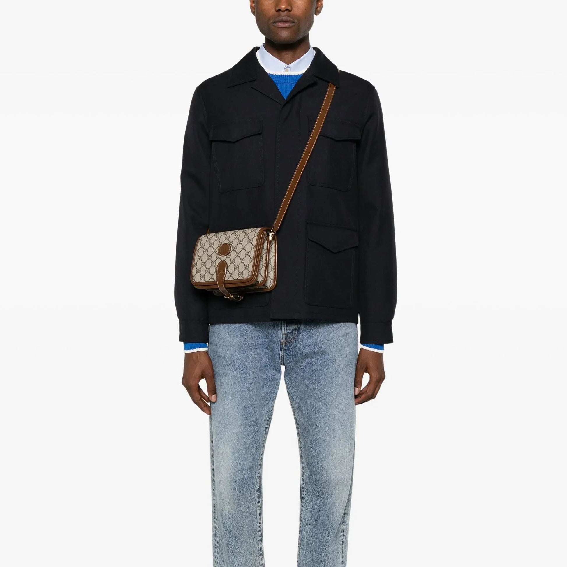 Gucci GG Supreme Mini Interlocking Shoulder Bag – Beige