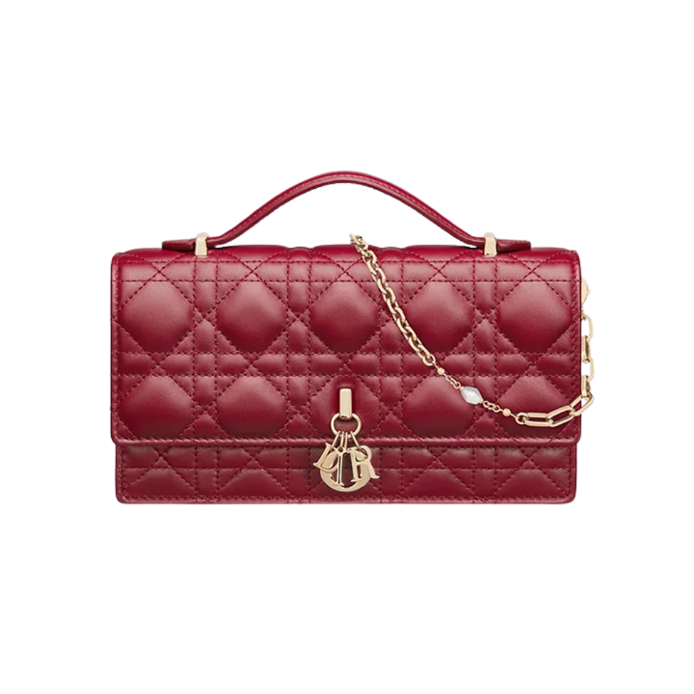 Dior My Dior Mini Bag Cannage Lambskin – Red