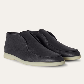 Loro Piana Open Walk Ankle Boots - Navy Blue (W000)