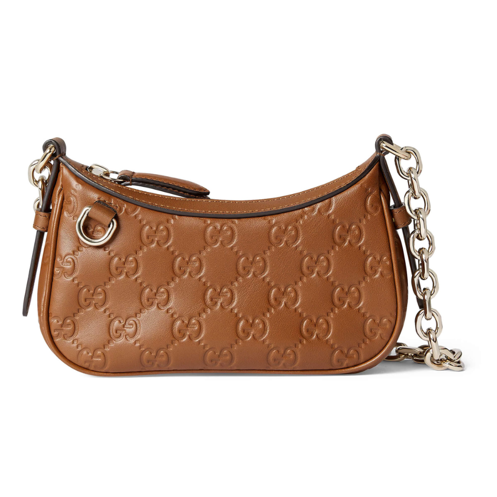 Gucci GG Emblem Mini Shoulder Bag – Brown