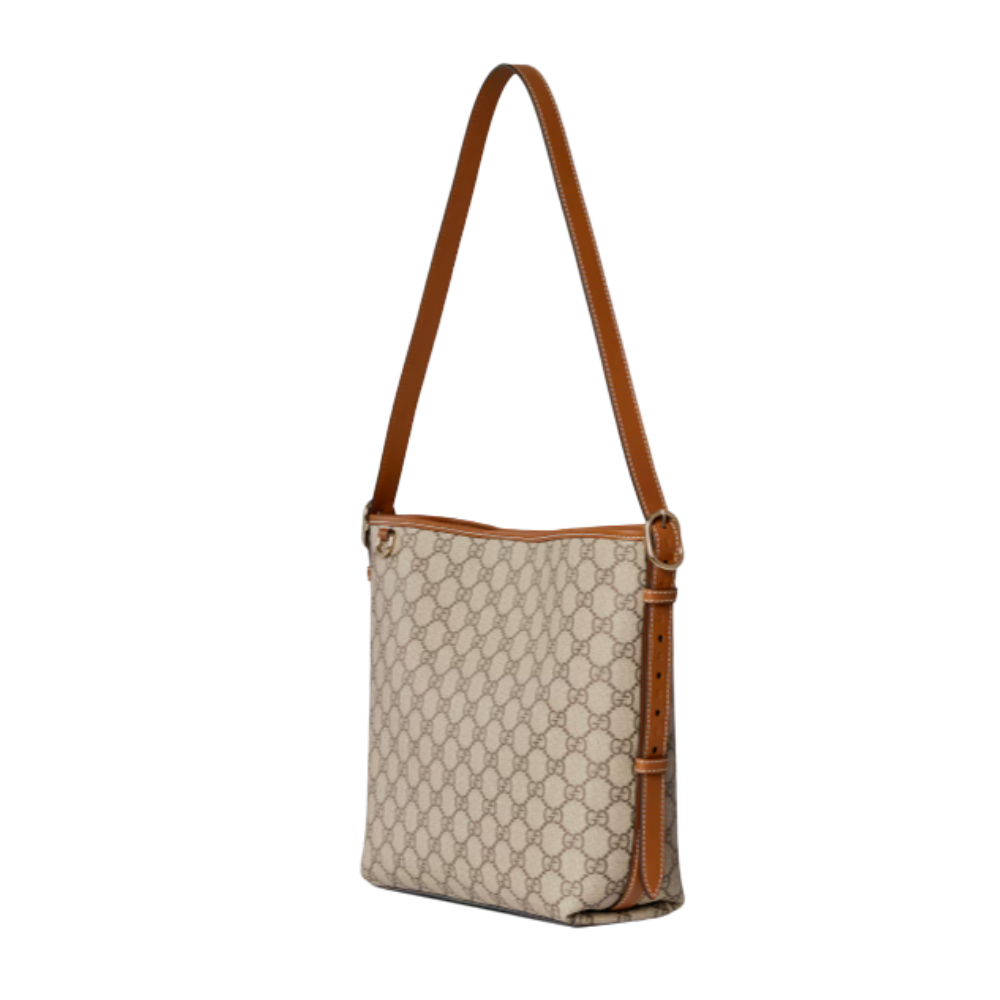 Gucci GG Emblem Small Shoulder Bag – Beige/Brown