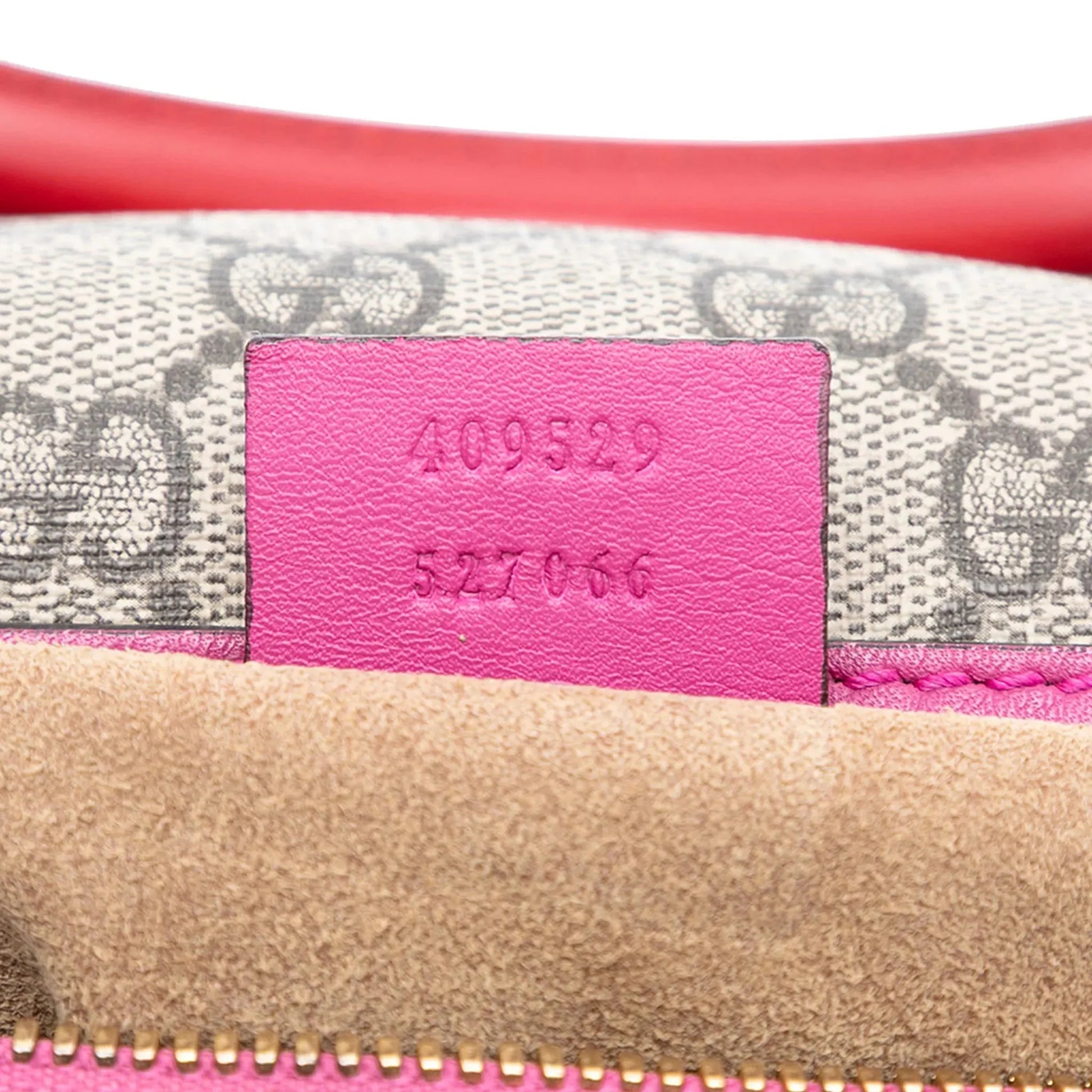 Gucci GG Supreme Small Boston Bag - Hibiscus Pink