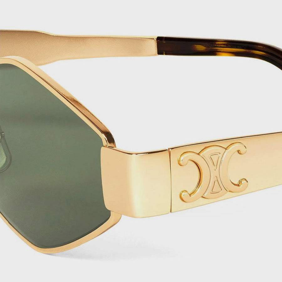 Celine CL40254 30N Triomphe Geometric Metal Gold Sunglasses