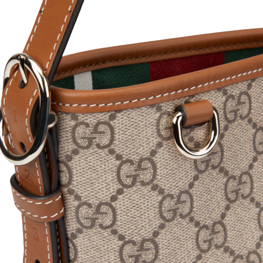 Gucci GG Emblem Small Shoulder Bag – Beige/Brown