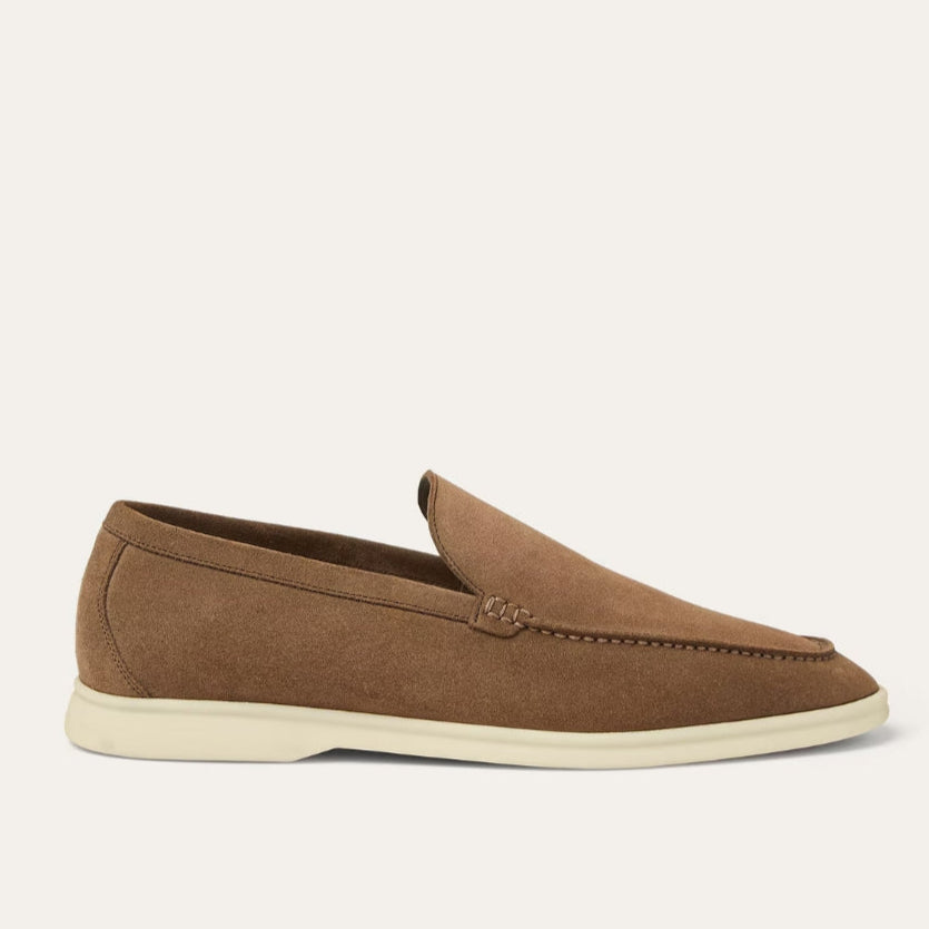 Loro Piana Summer Walk Suede Loafers - Dusk (H0X4)