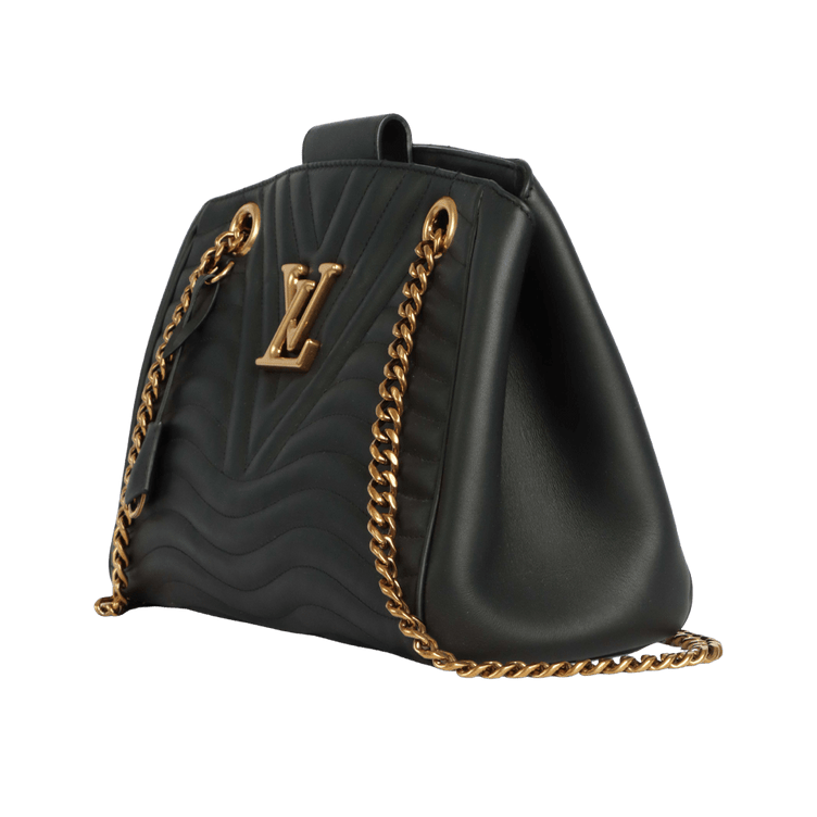 Louis Vuitton Calfskin New Wave Chain Tote Bag - Black