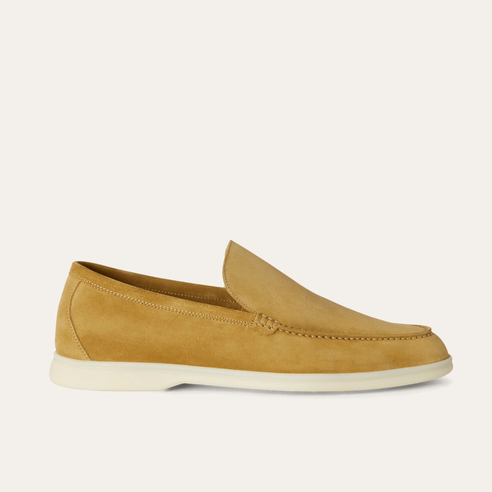 Loro Piana Summer Walk Suede Loafers - Dijon Mustard Yellow (D06N)
