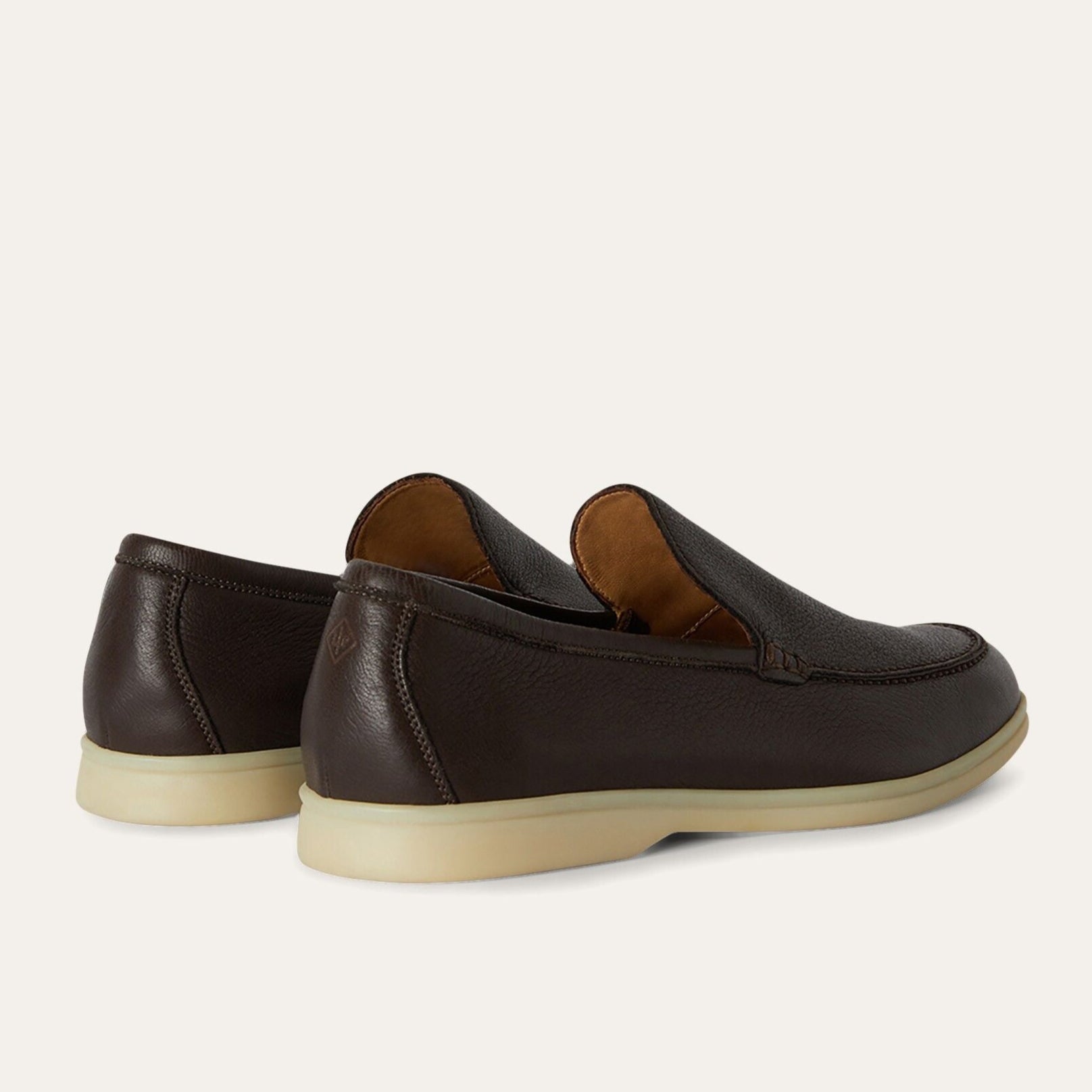 Loro Piana Summer Walk Elk Leather Loafers -  Very Dark Brown (H027)