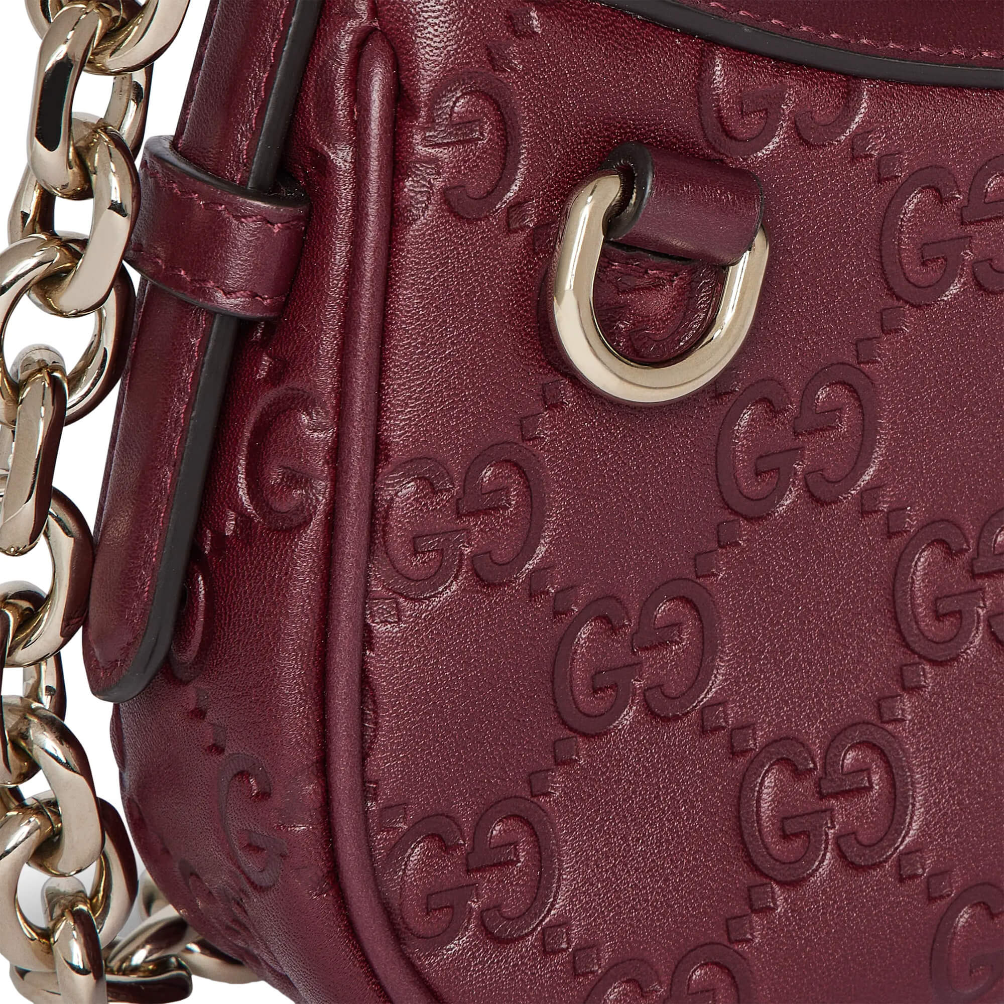 Gucci GG Emblem Mini Leather Shoulder Bag – Rose Ancora