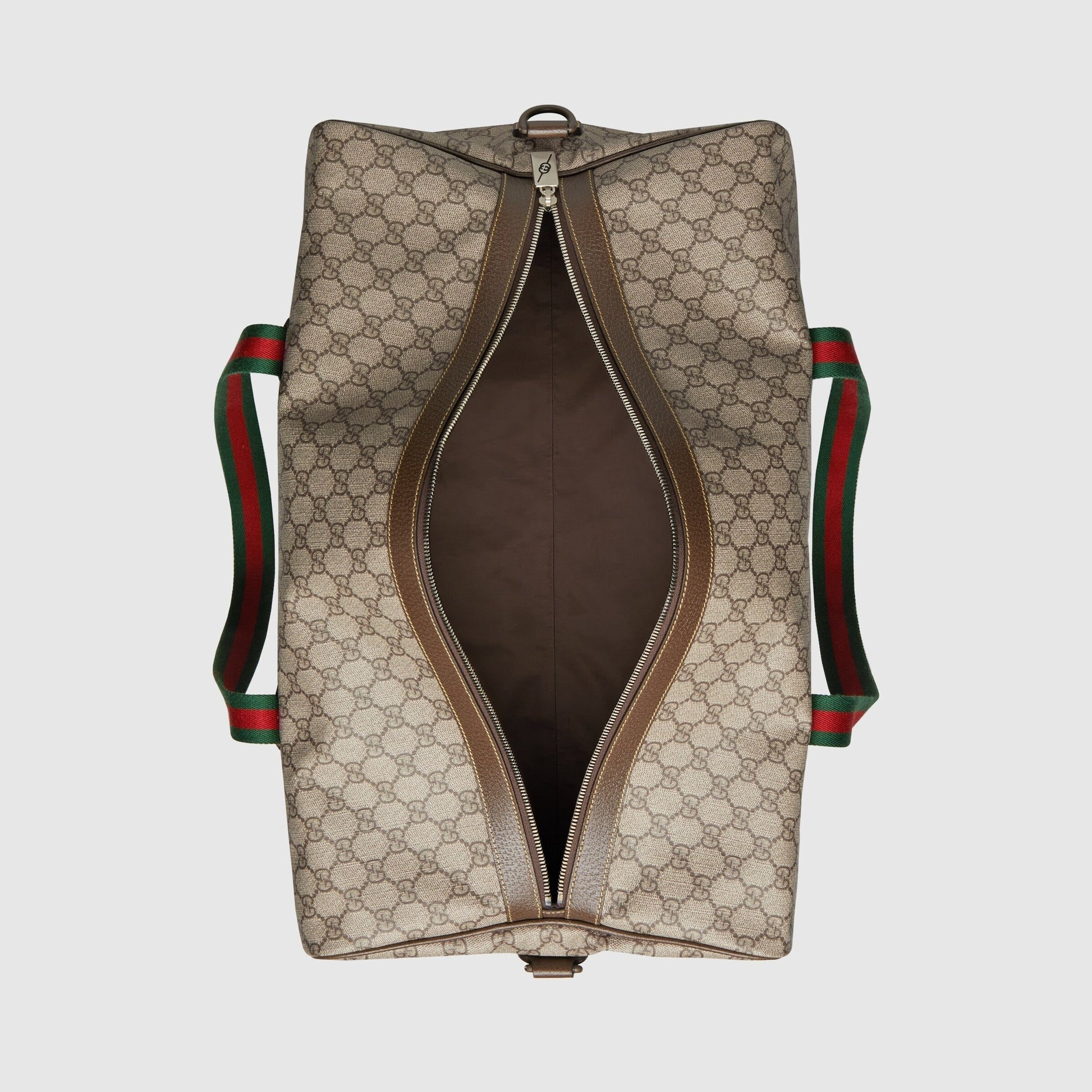 Gucci GG Supreme Canvas Large Duffle Bag with Web - Beige