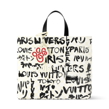 Louis Vuitton Pharrell x Nigo Shopper Tote Bag MM – White/Black