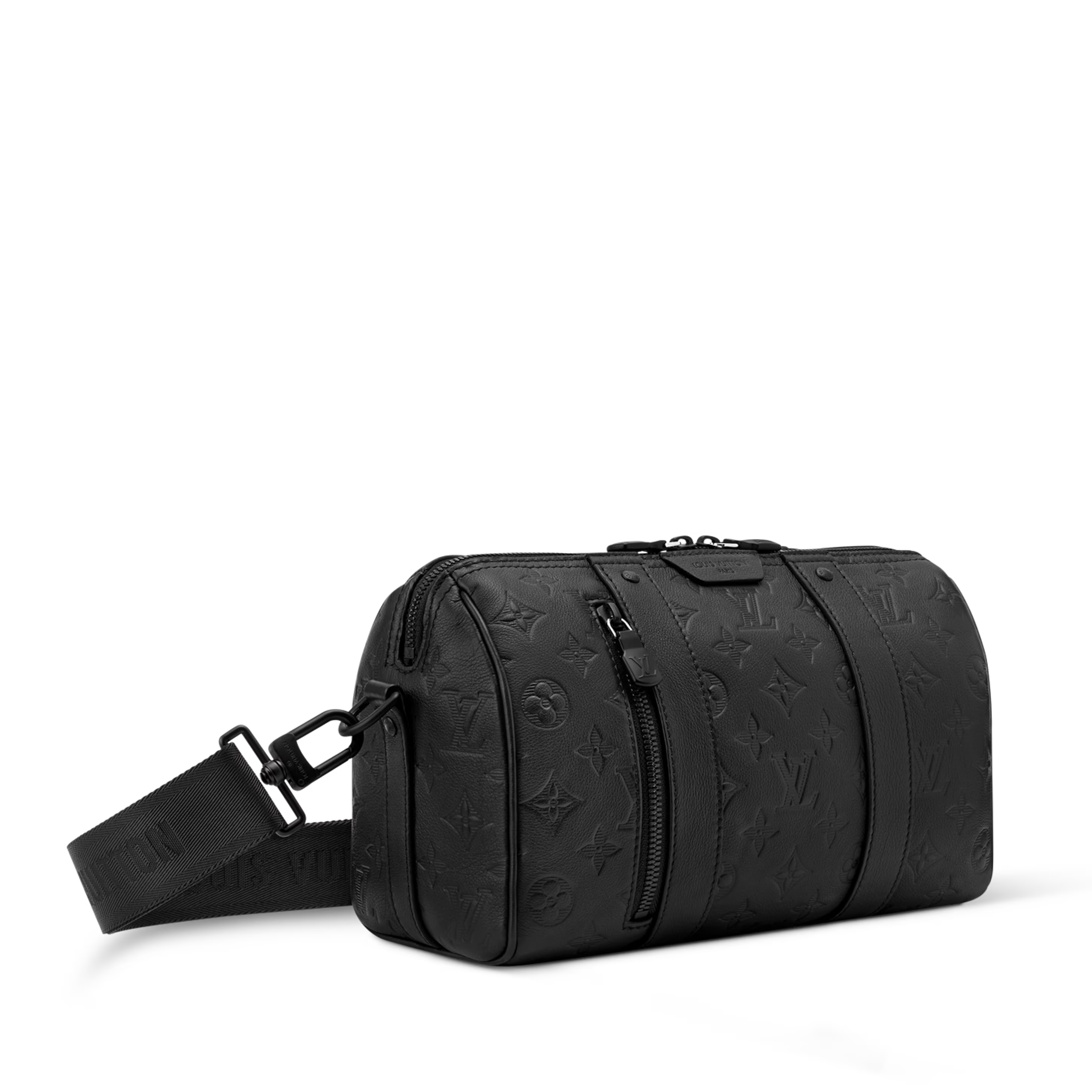 Louis Vuitton Monogram Shadow City Keepall Duffle Bag – Black