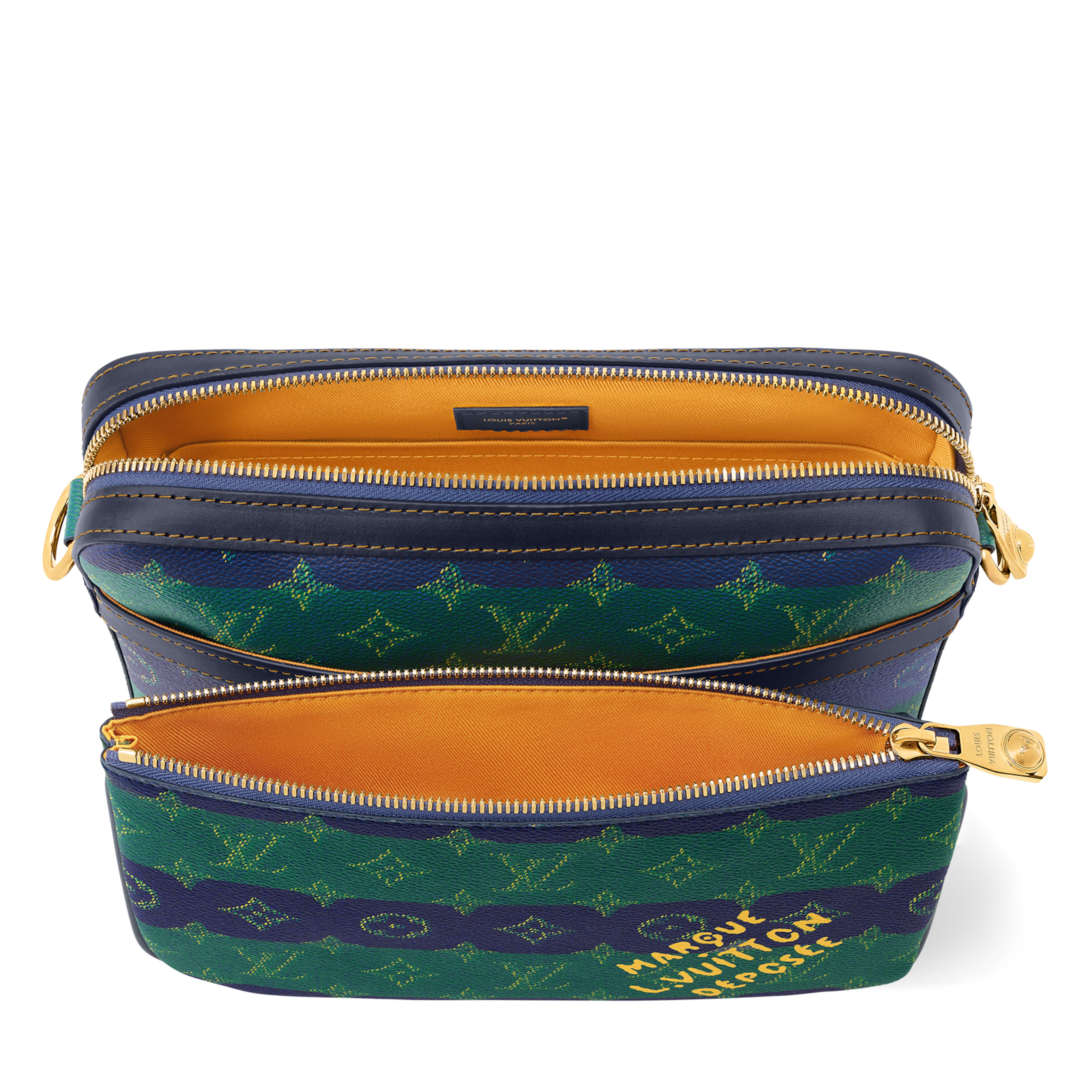 Louis Vuitton Monogram Heritage Canvas Trio Messenger Bag – Blue Stripes