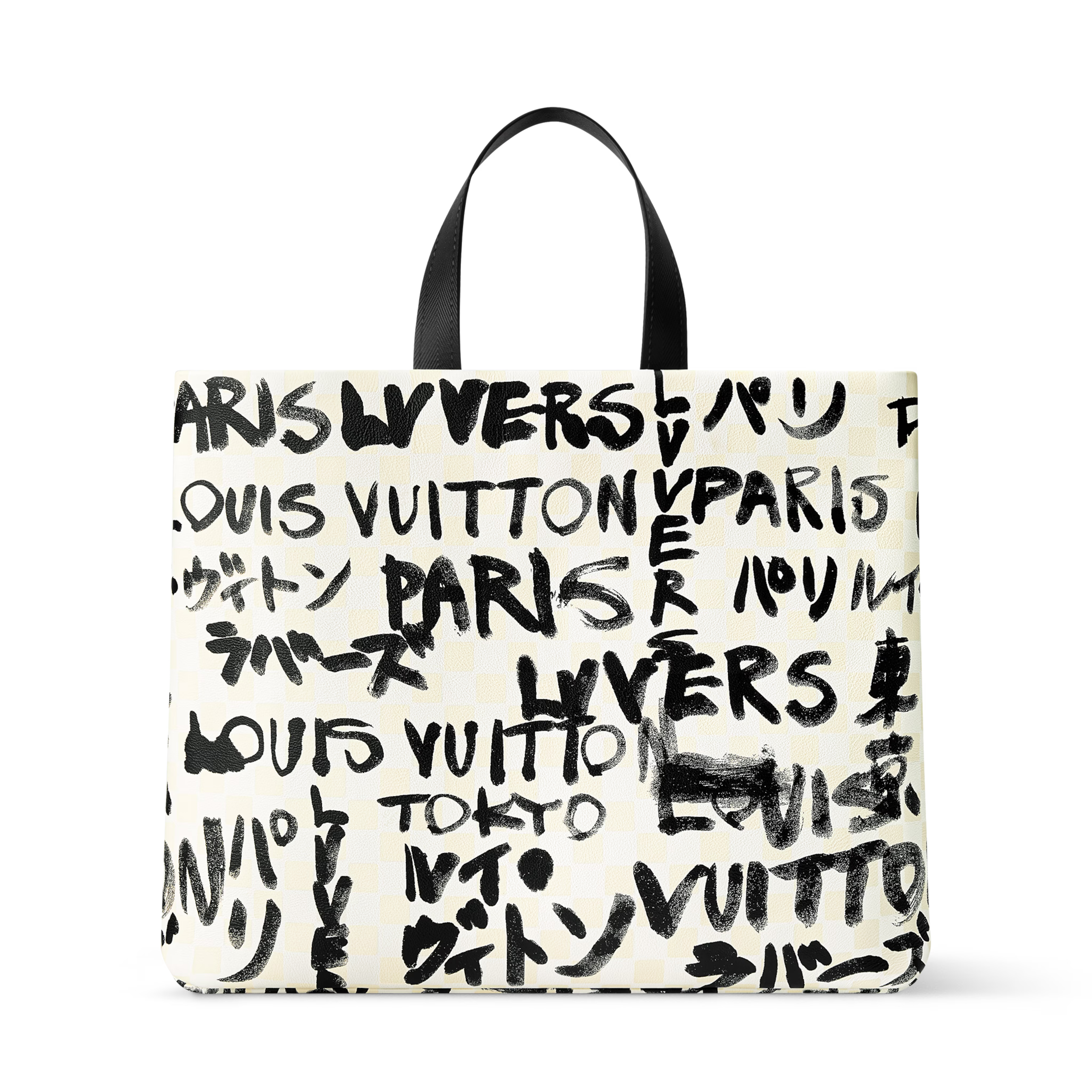 Louis Vuitton Pharrell x Nigo Shopper Tote Bag MM – White/Black