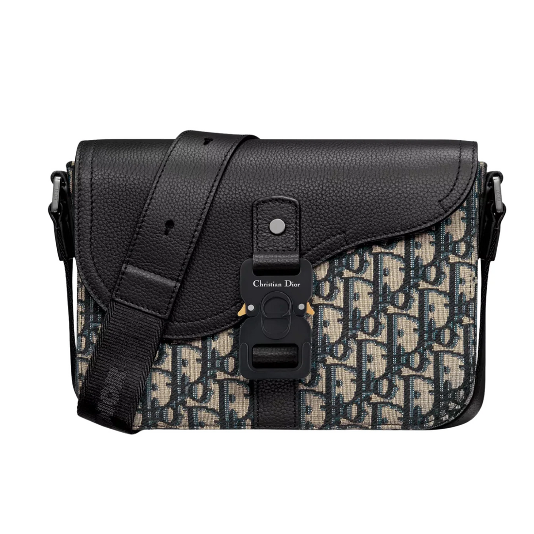 Dior Medium Saddle Messenger Bag with Flap - Black