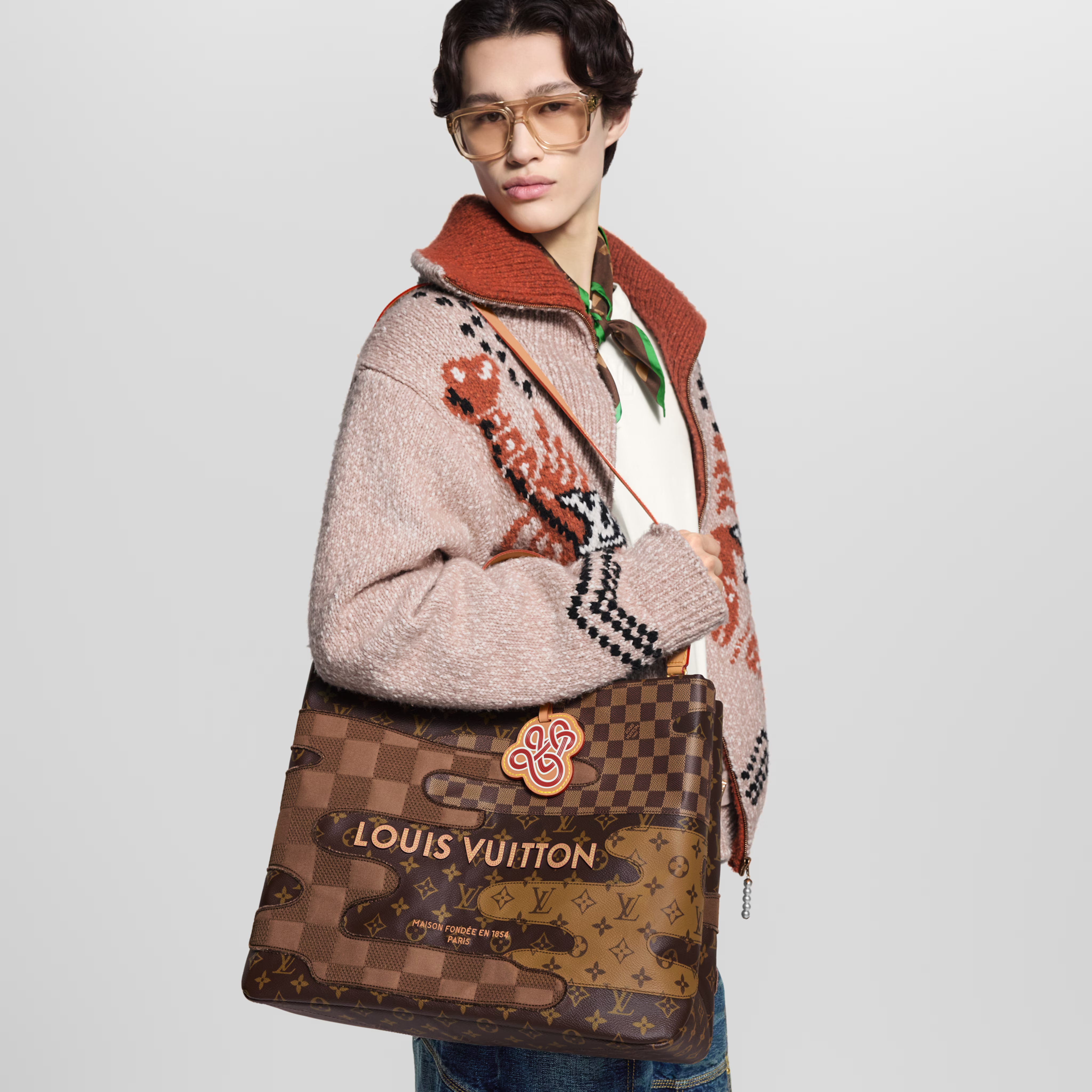 Louis Vuitton Monogram Canvas Shopper Tote Bag MM – Brown